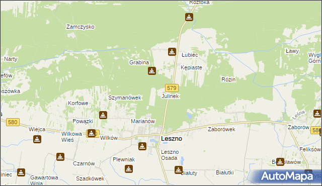 mapa Julinek, Julinek na mapie Targeo