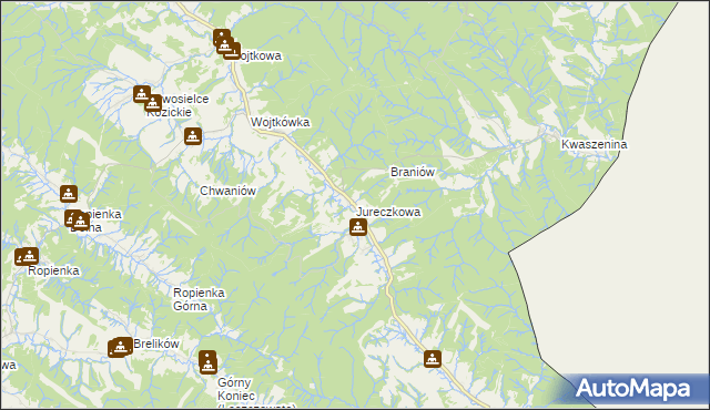 mapa Jureczkowa, Jureczkowa na mapie Targeo