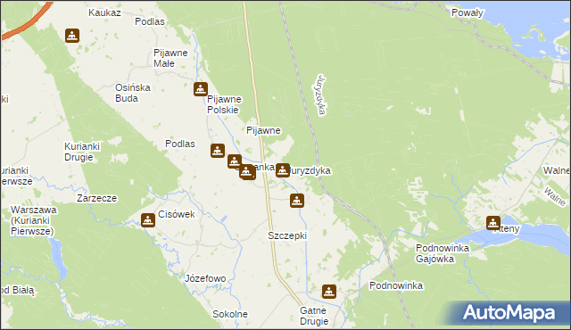 mapa Juryzdyka, Juryzdyka na mapie Targeo