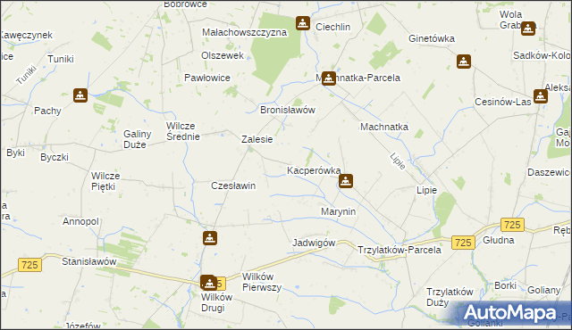 mapa Kacperówka, Kacperówka na mapie Targeo