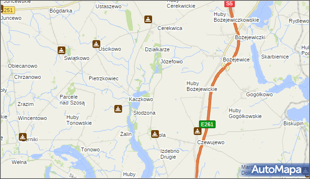 mapa Kaczkówko, Kaczkówko na mapie Targeo
