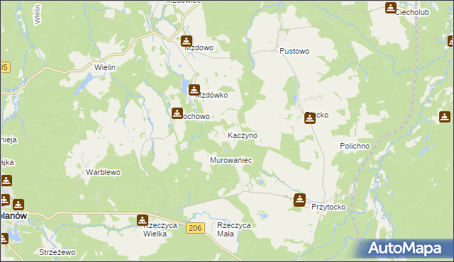 mapa Kaczyno, Kaczyno na mapie Targeo