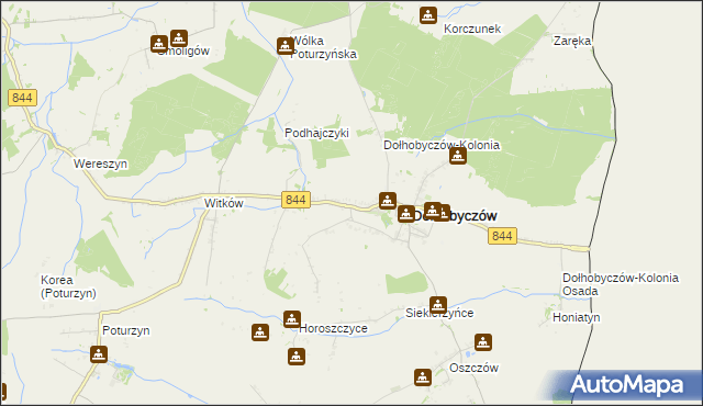 mapa Kadłubiska gmina Dołhobyczów, Kadłubiska gmina Dołhobyczów na mapie Targeo