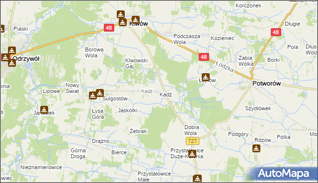 mapa Kadź, Kadź na mapie Targeo