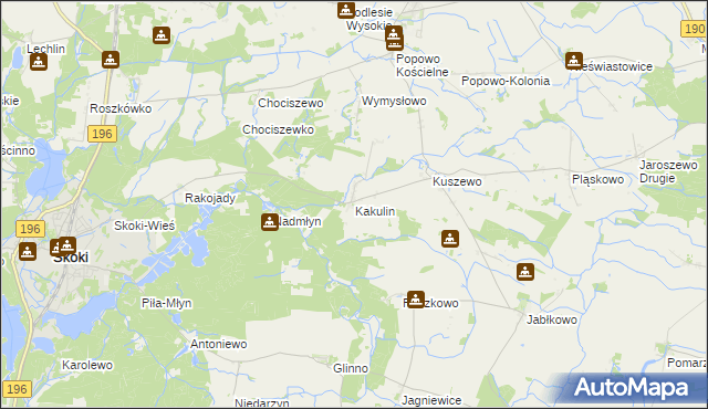 mapa Kakulin, Kakulin na mapie Targeo