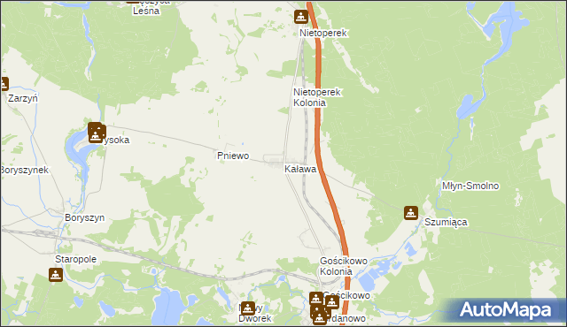 mapa Kaława, Kaława na mapie Targeo