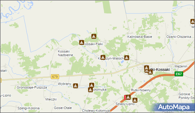 mapa Kałęczyn-Walochy, Kałęczyn-Walochy na mapie Targeo