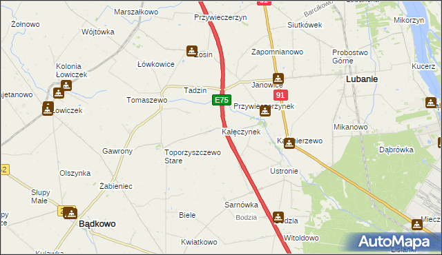 mapa Kałęczynek, Kałęczynek na mapie Targeo