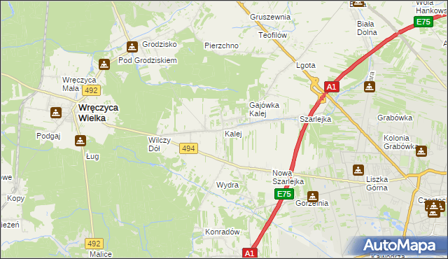 mapa Kalej, Kalej na mapie Targeo