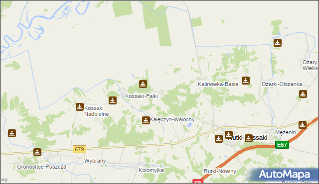 mapa Kalinówka-Bystry, Kalinówka-Bystry na mapie Targeo