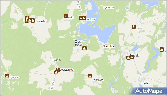 mapa Kalinowo gmina Skąpe, Kalinowo gmina Skąpe na mapie Targeo