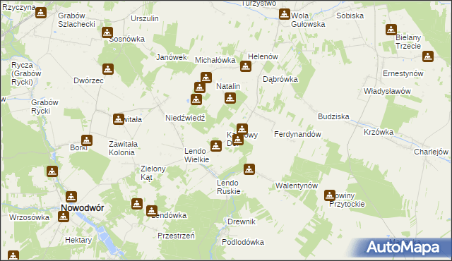 mapa Kalinowy Dół, Kalinowy Dół na mapie Targeo