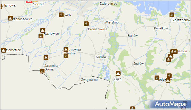 mapa Kałków gmina Otmuchów, Kałków gmina Otmuchów na mapie Targeo