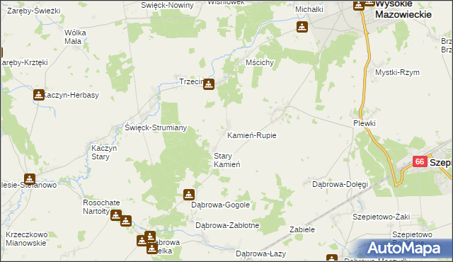 mapa Kamień-Rupie, Kamień-Rupie na mapie Targeo