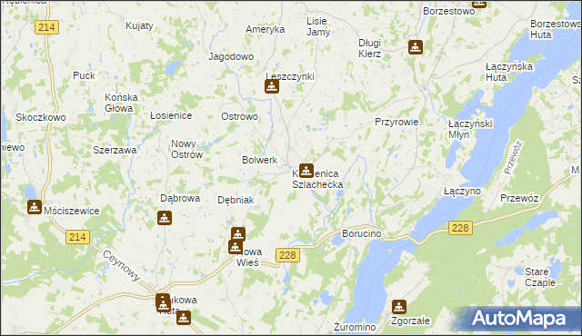 mapa Kamienica Szlachecka, Kamienica Szlachecka na mapie Targeo