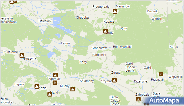 mapa Kamieniki, Kamieniki na mapie Targeo