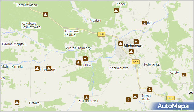 mapa Kamienny Bród, Kamienny Bród na mapie Targeo