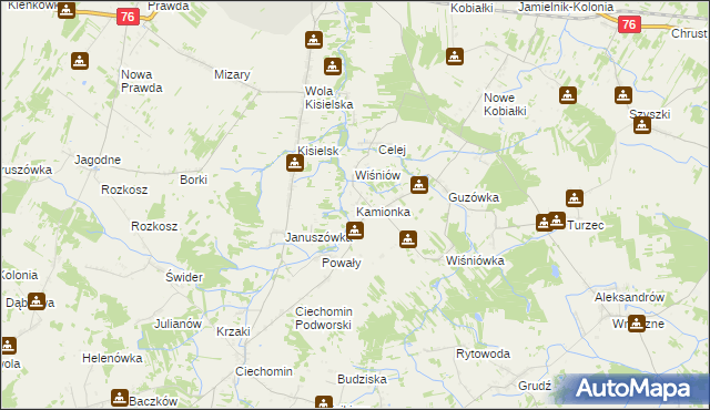 mapa Kamionka gmina Stoczek Łukowski, Kamionka gmina Stoczek Łukowski na mapie Targeo