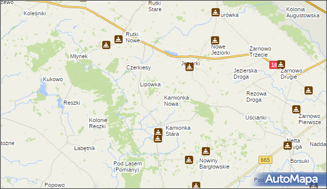 mapa Kamionka Nowa, Kamionka Nowa na mapie Targeo