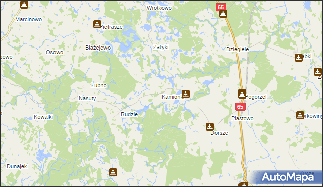 mapa Kamionki gmina Gołdap, Kamionki gmina Gołdap na mapie Targeo