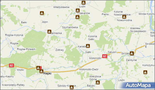 mapa Kanabród, Kanabród na mapie Targeo