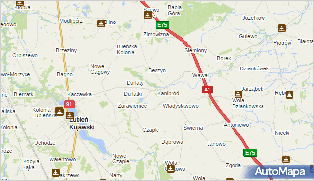 mapa Kanibród, Kanibród na mapie Targeo