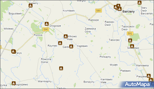 mapa Kąpławki, Kąpławki na mapie Targeo