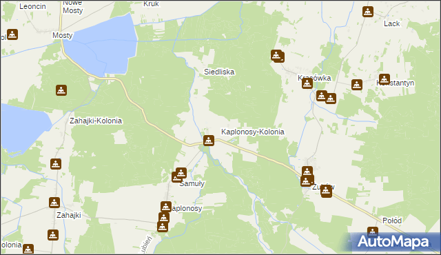 mapa Kaplonosy-Kolonia, Kaplonosy-Kolonia na mapie Targeo