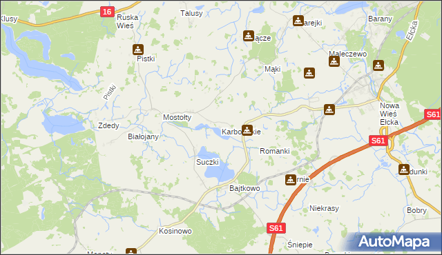 mapa Karbowskie, Karbowskie na mapie Targeo