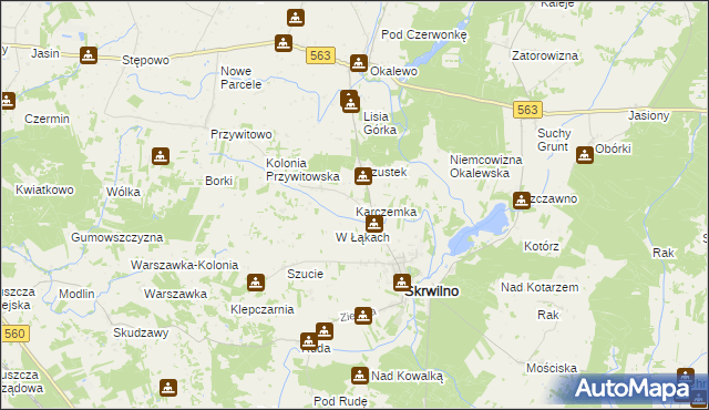 mapa Karczemka gmina Skrwilno, Karczemka gmina Skrwilno na mapie Targeo