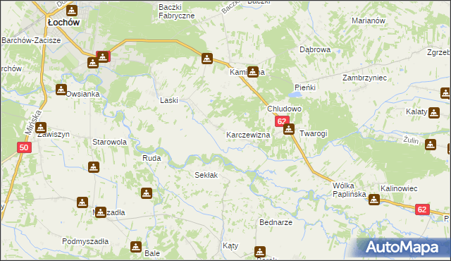 mapa Karczewizna, Karczewizna na mapie Targeo