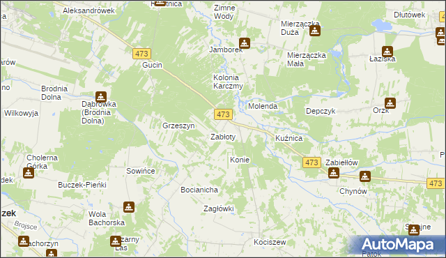 mapa Karczmy, Karczmy na mapie Targeo