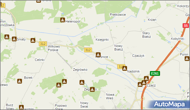 mapa Karśnice, Karśnice na mapie Targeo