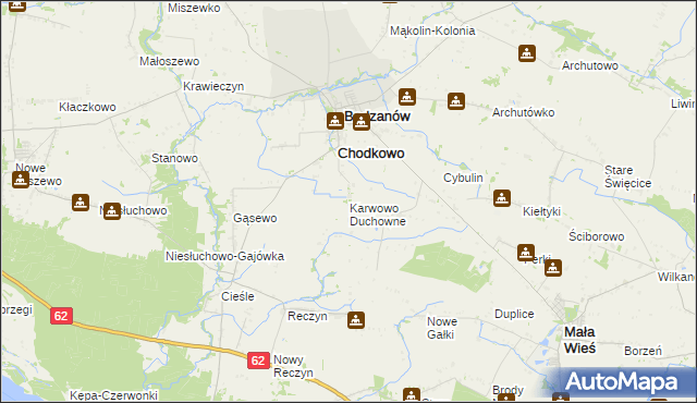 mapa Karwowo Duchowne, Karwowo Duchowne na mapie Targeo