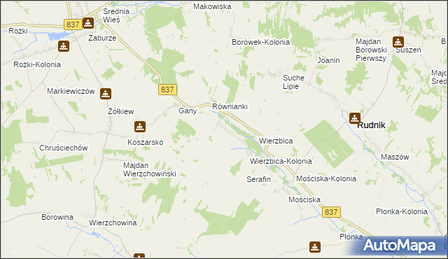 mapa Kaszuby, Kaszuby na mapie Targeo