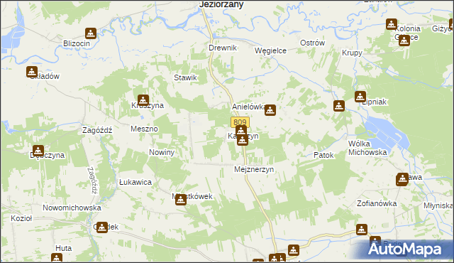 mapa Katarzyn, Katarzyn na mapie Targeo