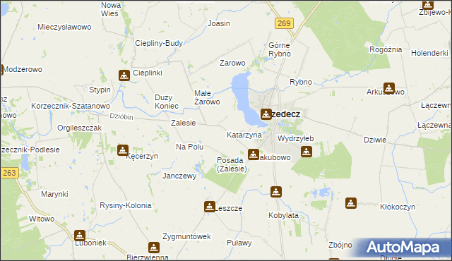 mapa Katarzyna gmina Przedecz, Katarzyna gmina Przedecz na mapie Targeo