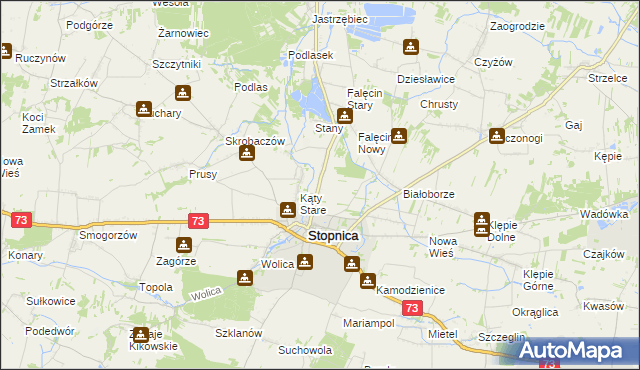 mapa Kąty Nowe, Kąty Nowe na mapie Targeo
