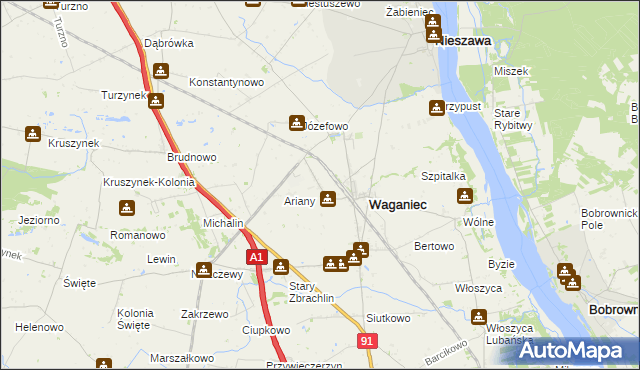 mapa Kaźmierzyn, Kaźmierzyn na mapie Targeo