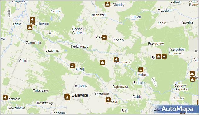 mapa Kaźmirów, Kaźmirów na mapie Targeo