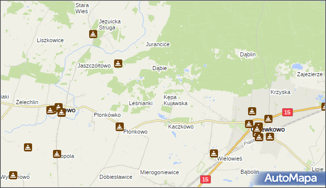 mapa Kępa Kujawska, Kępa Kujawska na mapie Targeo