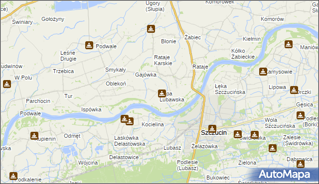 mapa Kępa Lubawska, Kępa Lubawska na mapie Targeo