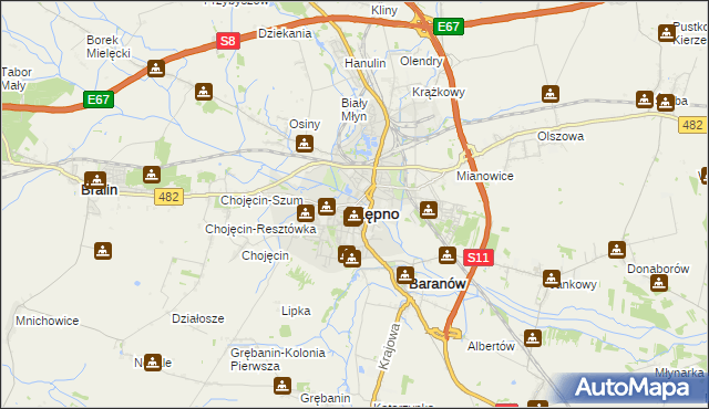 mapa Kępno, Kępno na mapie Targeo