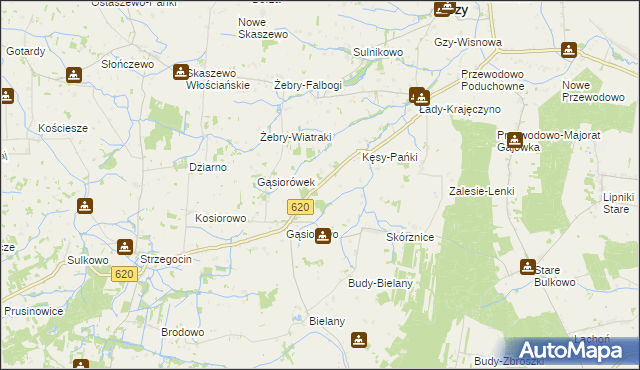 mapa Kęsy-Wypychy, Kęsy-Wypychy na mapie Targeo