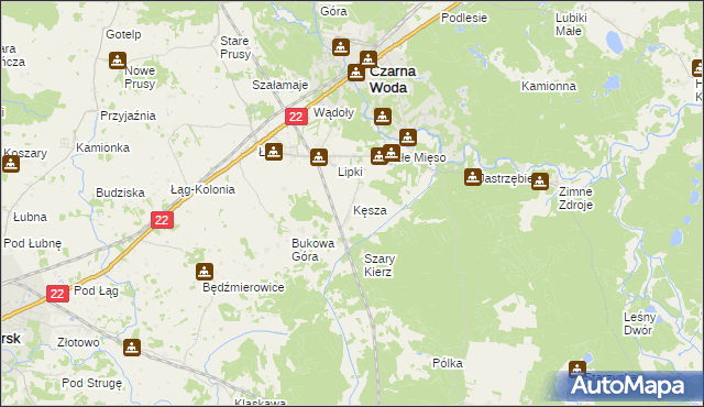 mapa Kęsza, Kęsza na mapie Targeo