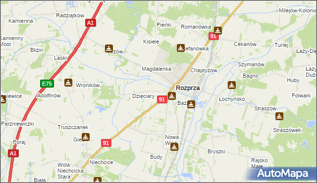 mapa Kęszyn, Kęszyn na mapie Targeo