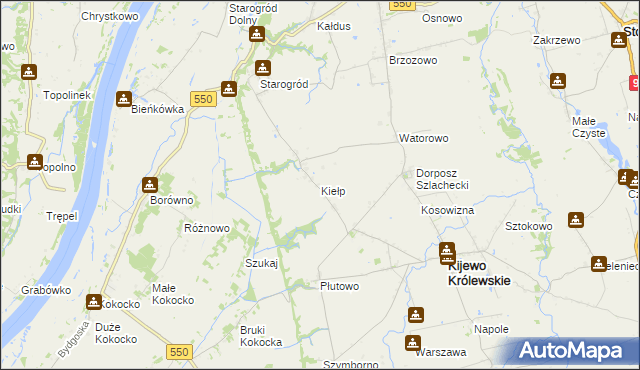 mapa Kiełp, Kiełp na mapie Targeo