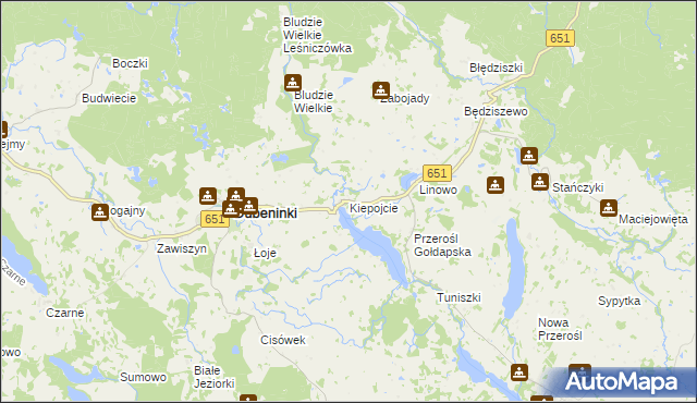 mapa Kiepojcie, Kiepojcie na mapie Targeo