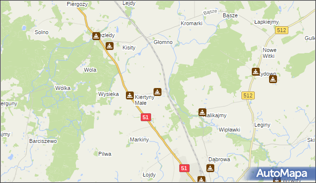 mapa Kiertyny Wielkie, Kiertyny Wielkie na mapie Targeo