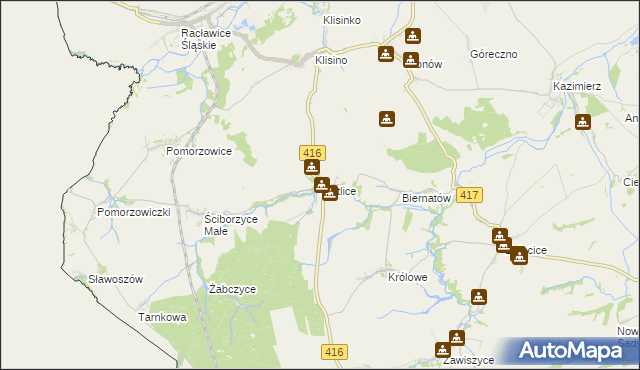 mapa Kietlice gmina Głubczyce, Kietlice gmina Głubczyce na mapie Targeo